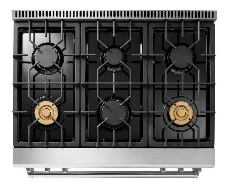 Thor Kitchen  36 Inch Tilt Panel Gas Range Professional - Stainless Steel (TRG3601)
