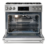 Thor Kitchen  36 Inch Tilt Panel Professional Liquid Propane Range - Stainless Steel (TRG3601LP)