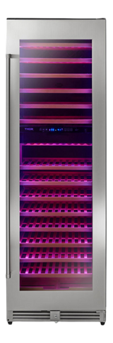 Thor Kitchen 24 Inch Dual Zone Wine Cooler, 162 Wine Bottle Capacity - Stainless Steel (TWC2403DI)