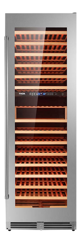 Thor Kitchen 24 Inch Dual Zone Wine Cooler, 162 Wine Bottle Capacity - Stainless Steel (TWC2403DI)