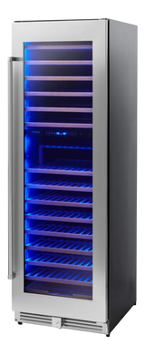 Thor Kitchen 24 Inch Dual Zone Wine Cooler, 162 Wine Bottle Capacity - Stainless Steel (TWC2403DI)