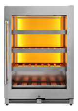 THOR KITCHEN  24-inch Single Zone Wine Cooler, 45 Wine Bottle Capacity - Stainless Steel (TWC24UL)