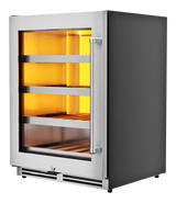 THOR KITCHEN  24-inch Single Zone Wine Cooler, Left Swing, 45 Wine Bottle Capacity - Stainless Steel (TWC24ULLH)