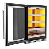 THOR KITCHEN  24 Inch Single Zone Wine Cooler, Left Swing, 45 Wine Bottle Capacity - Stainless Steel (TWC24ULLH)