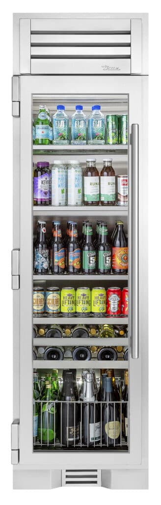 TRUE RESIDENTIAL  24″ Beverage Column Stainless Glass - Stainless Steel (TR24BEVLSGA)