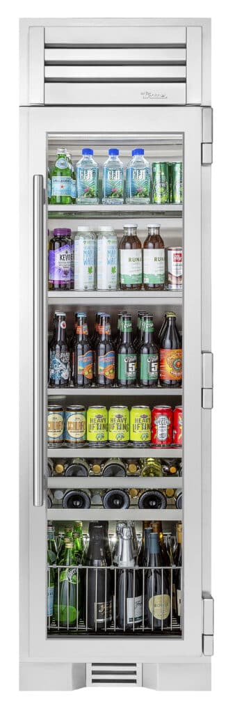 TRUE RESIDENTIAL  24″ Beverage Column Stainless Glass - Stainless Steel (TR24BEVRSGA)