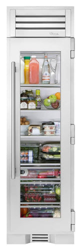 True Residential  24″ Glass Door Refrigerator Column - Stainless Steel (TR24REFRSGA)