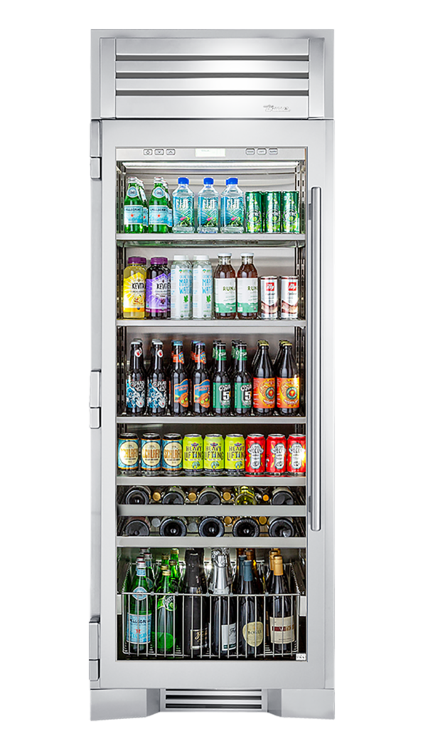 True Residential  30″ Beverage Column Stainless Glass - Stainless Steel (TR30BEVLSGC)