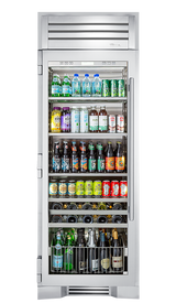 True Residential  30″ Beverage Column Stainless Glass - Stainless Steel (TR30BEVLSGC)