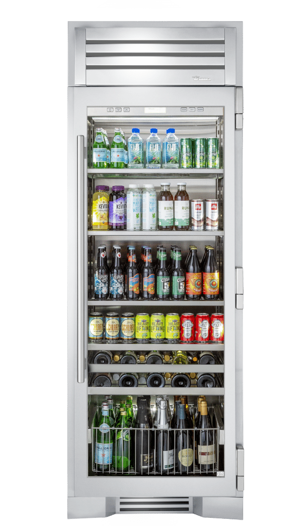 True Residential  30″ Beverage Column Stainless Glass - Stainless Steel (TR30BEVRSGC)