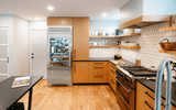 True Residential  36″ Glass Door Refrigerator with Bottom Freezer - Stainless Steel (TR36RBFLSGA)