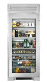 TRUE RESIDENTIAL  TRUE Residential REFER ALL 36"W GLS DR R/H - Stainless Steel (TR36REFRSGC)