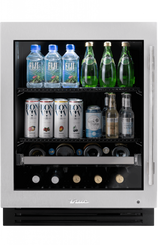 True Residential  24″ ADA Height Beverage Center Stainless Glass - Stainless Steel (TUBADA24LGAS)