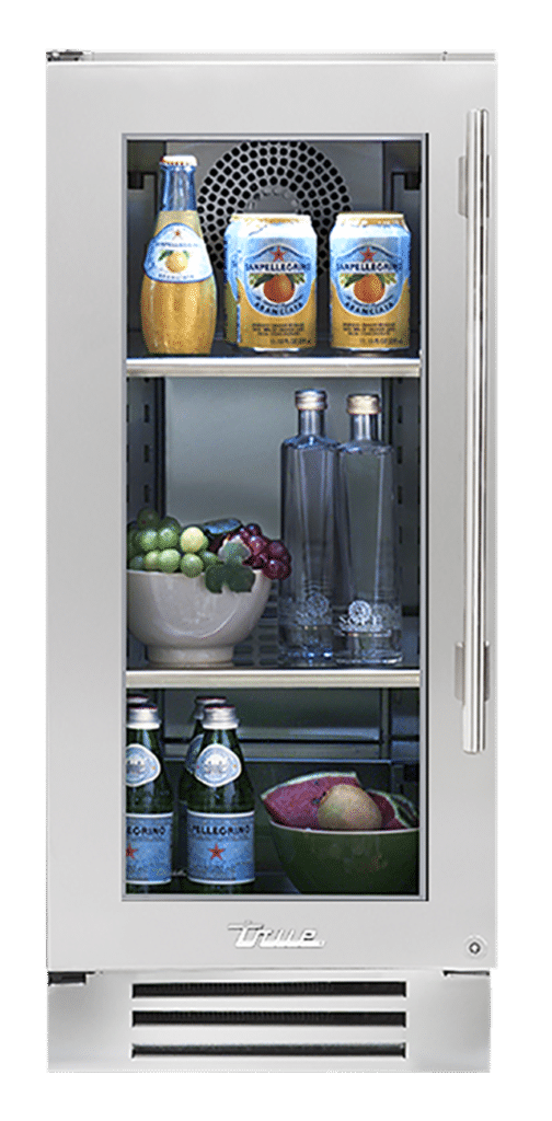 True Residential  15″ Undercounter Refrigerator Stainless Glass - Stainless Steel (TUR15LSGC)
