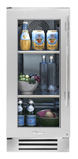 True Residential  15″ Undercounter Refrigerator Stainless Glass - Stainless Steel (TUR15LSGC)