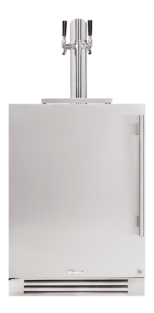 True Residential  24″ Dual Tap Beverage Dispenser Solid Stainless - Stainless Steel (TUR24DDLSSC)