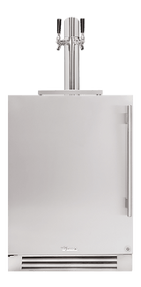 True Residential  24″ Dual Tap Beverage Dispenser Solid Stainless - Stainless Steel (TUR24DDLSSC)