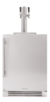 True Residential  24″ Dual Tap Beverage Dispenser Solid Stainless - Stainless Steel (TUR24DDRSSC)