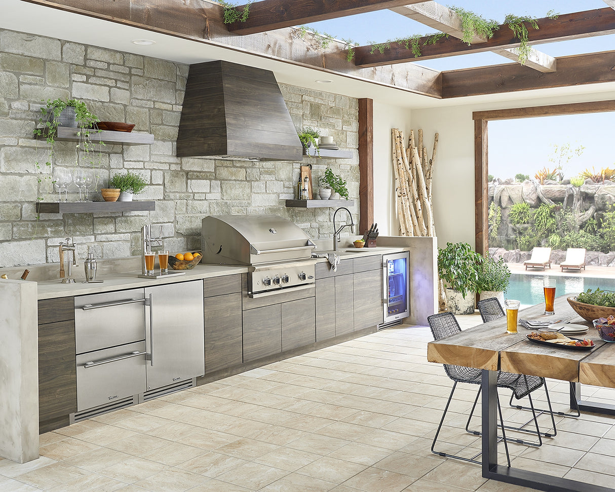 TRUE RESIDENTIAL  24″ Dual Tap Beverage Dispenser Solid Stainless - Stainless Steel (TUR24DDRSSC)