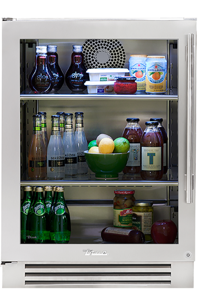 True Residential  24″ Undercounter Refrigerator Stainless Glass - Stainless Steel (TUR24LSGC)