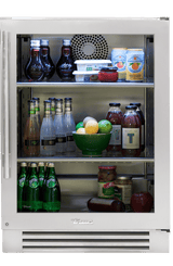 True Residential  24″ Undercounter Refrigerator Stainless Glass - Stainless Steel (TUR24RSGC)