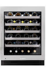 TRUE RESIDENTIAL  24″ ADA Height Wine Cabinet Stainless Glass - Stainless Steel (TUWADA24RGAS)