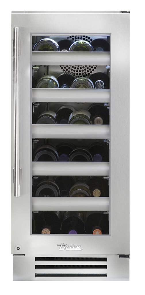 True Residential  15″ Wine Cabinet Stainless Glass - Stainless Steel (TWC15RSGC)