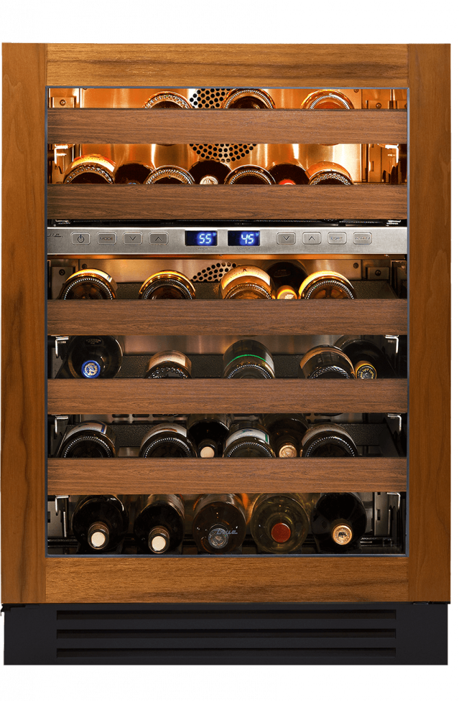 TRUE RESIDENTIAL  5.28 cu. ft. 24″ Dual Zone Wine Cabinet Overlay Glass With Left Hinge - Other (TWC24DZLOGC)