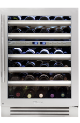 True Residential  24″ Dual Zone Wine Cabinet Stainless Glass - Stainless Steel (TWC24DZRSGC)