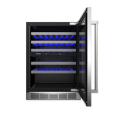 THOR KITCHEN  24-inch Undercounter Dual Zone Wine Cooler - Stainless Steel (TWC24UD)