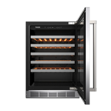 THOR KITCHEN  24 Inch Single Zone Wine Cooler, 46 Wine Bottle Capacity Thor Kitchen - Stainless Steel (TWC24US)