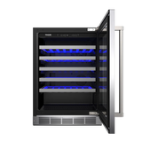 THOR KITCHEN  24-inch Single Zone Wine Cooler, 46 Wine Bottle Capacity - Stainless Steel (TWC24US)