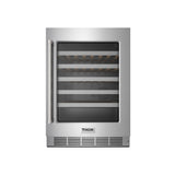 THOR KITCHEN  24 Inch Single Zone Wine Cooler, 46 Wine Bottle Capacity Thor Kitchen - Stainless Steel (TWC24US)