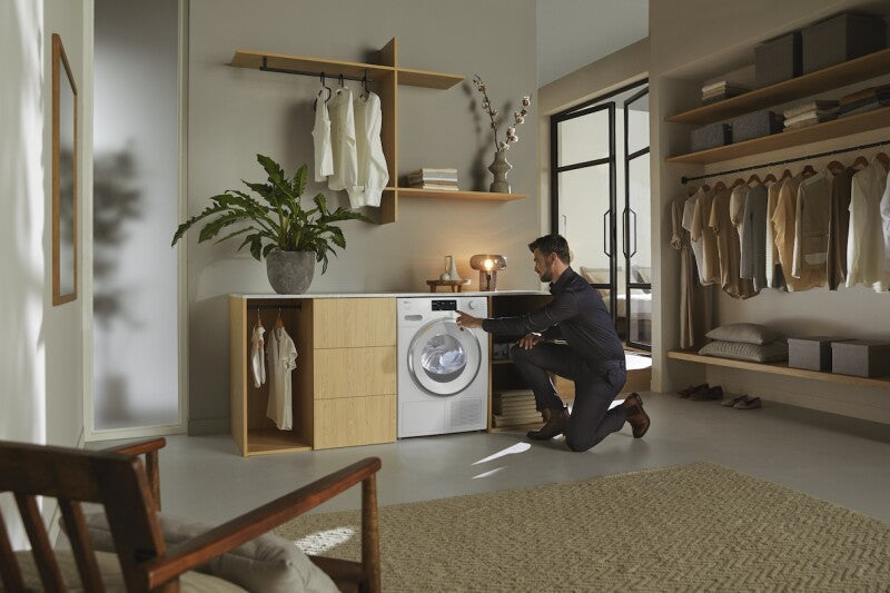 Miele T1 Heat?Pump Dryer: With?@home and SteamFinish for smart laundry care. - Lotus white (TXI680WP)