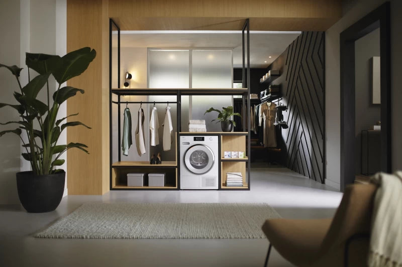 Miele T1 Heat?Pump Dryer: With?@home and SteamFinish for smart laundry care. - Lotus white (TXR860WP)