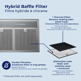 Hauslane  HAUSLANE HOOD 30" UNDER CABINET 400 CFM - Stainless Steel (UCB018SS30)