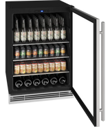 U-Line 24" Beverage Center in Stainless Frame - Stainless Frame (UHBV024SG01A)