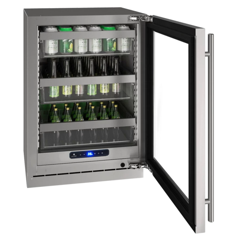 U-LINE  24" Refrigerator in Stainless Solid - Stainless Steel (UHRE524SS81A)