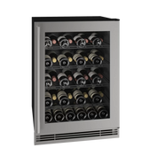 U-Line 24" Wine Refrigerator in Stainless Frame - Stainless Frame (UHWC024SG01A)
