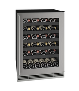 U-Line 24" Wine Refrigerator in Stainless Frame - Stainless Frame (UHWC124SG01A)