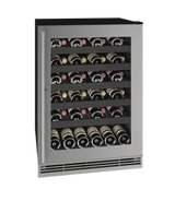 U-Line 24" Wine Refrigerator in Stainless Frame - Stainless Frame (UHWC124SG01A)