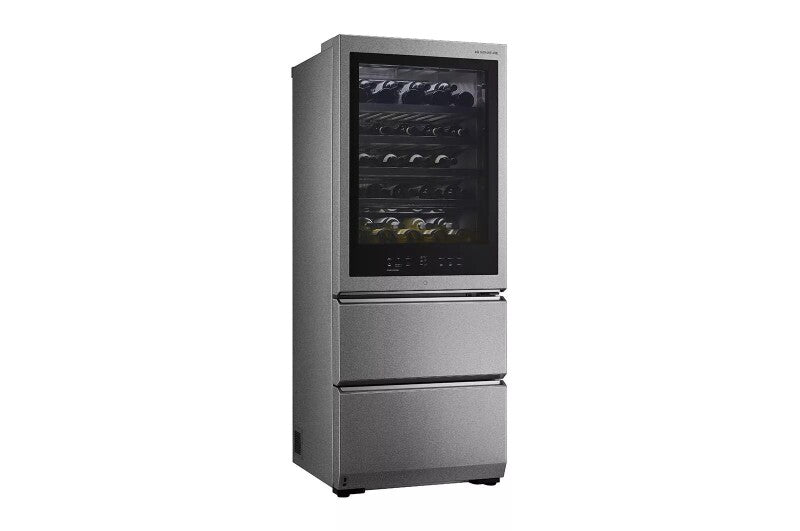 LG Signature LG SIGNATURE 15 cu. ft. Smart wi-fi Enabled InstaView® Wine Cellar Refrigerator - Ref Signature Textured Steel (URETC1408N)