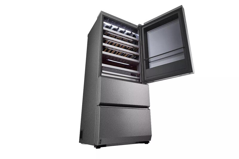 LG Signature LG SIGNATURE 15 cu. ft. Smart wi-fi Enabled InstaView® Wine Cellar Refrigerator - Ref Signature Textured Steel (URETC1408N)