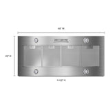 JennAir 48" 585 or 1170 CFM Motor Class Custom Hood Liner - Stainless Steel (UVL6048JSS)