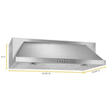 Whirlpool  36" Convertible Under-Cabinet Hood - Stainless Steel (UXT5536AAS)