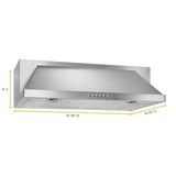 KitchenAid  36" Convertible Under-cabinet Hood - Stainless Steel (UXT5536AAS)