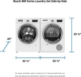 Bosch Bosch 800 Series Compact Washer 24" 1400 rpm - White (WAW285H2UC)