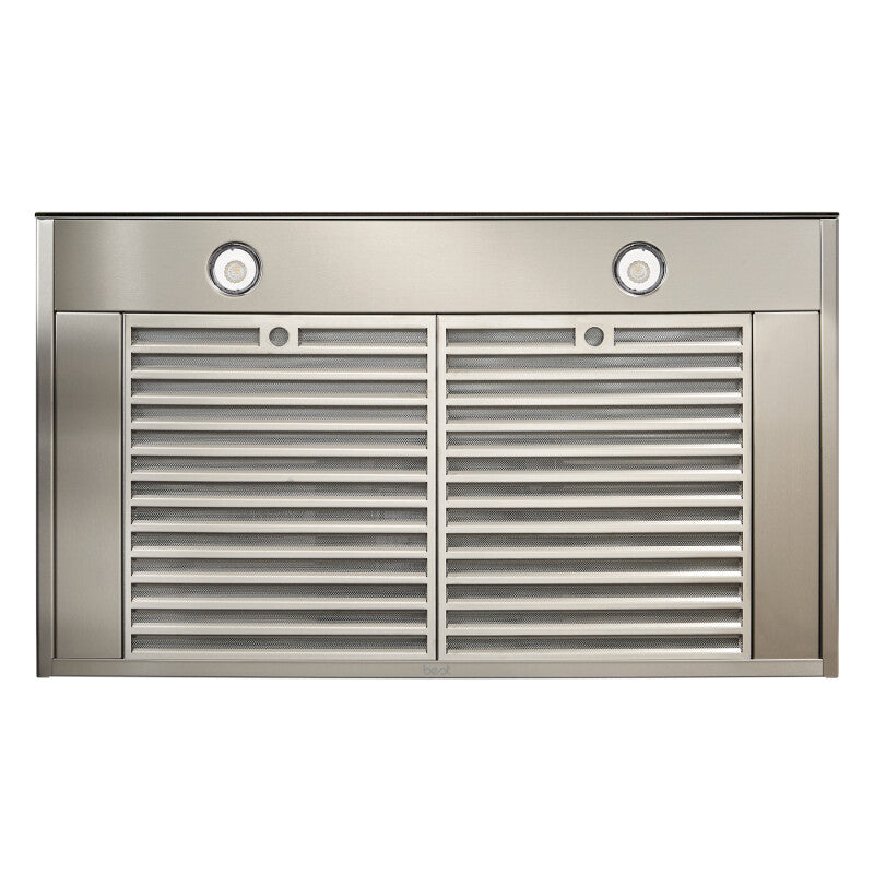 BEST RANGE HOODS 36-INCH 650 MAX BLOWER CFM STAINLESS STEEL CHIMNEY RANGE HOOD WITH PURLED(TM) LIGHT SYSTEM AND BLACK GLASS (WCB3 SERIES) -  (WCB3I36SBB)