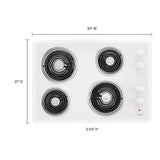 WHIRLPOOL  Whirlpool® 30" Electric Cooktop - White (WCC31430AW)