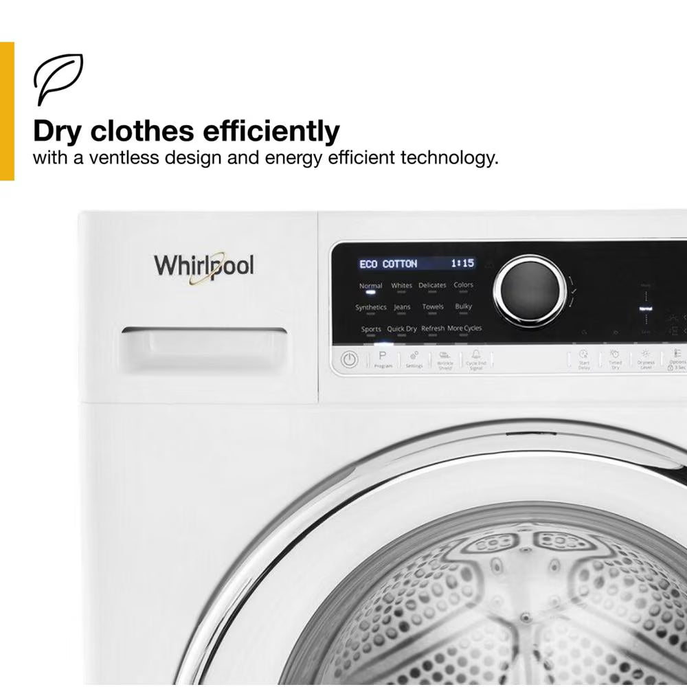 Whirlpool  4.3 Cu. Ft. 24" Small Space Ventless Dryer - White (WCD5090JW)